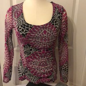 INC Long Sleeve Mesh Shirt